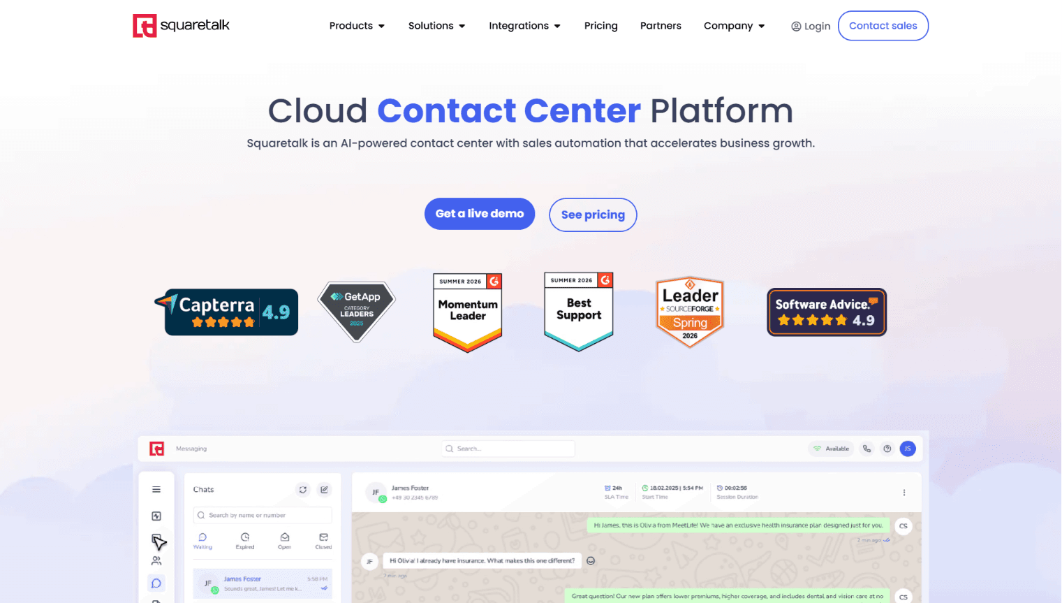 Squaretalk Homepage