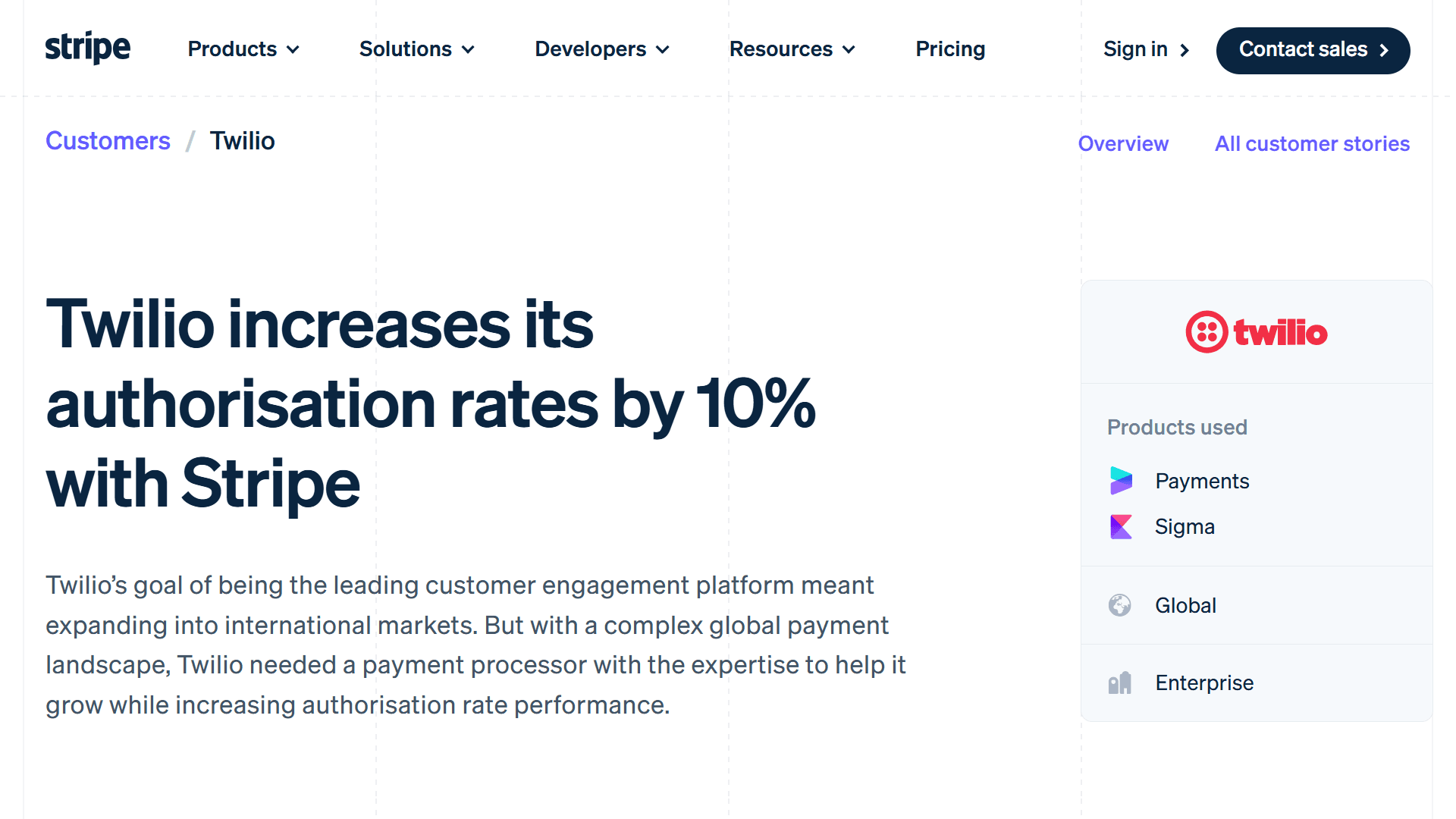 Stripe Case Study