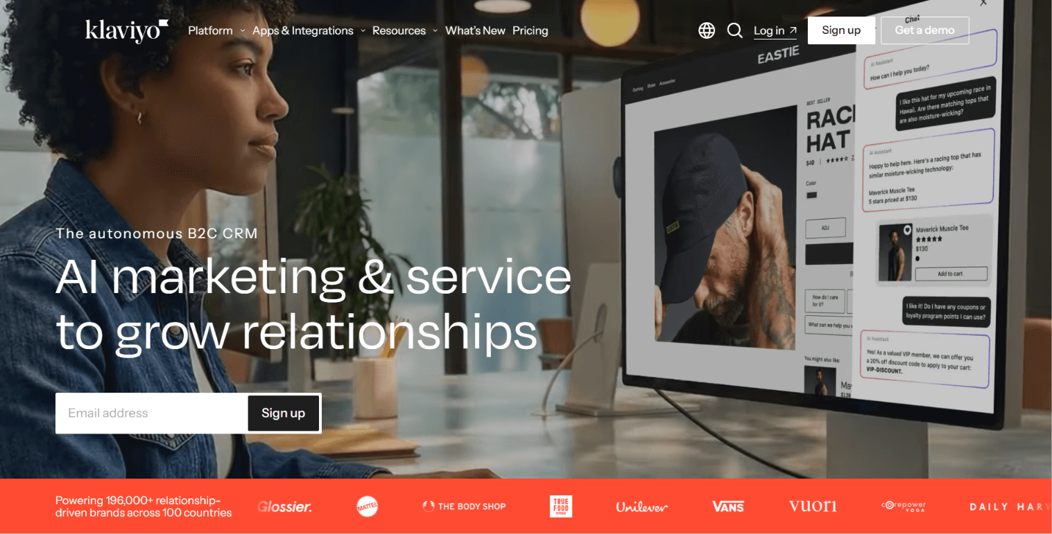 Klaviyo Homepage