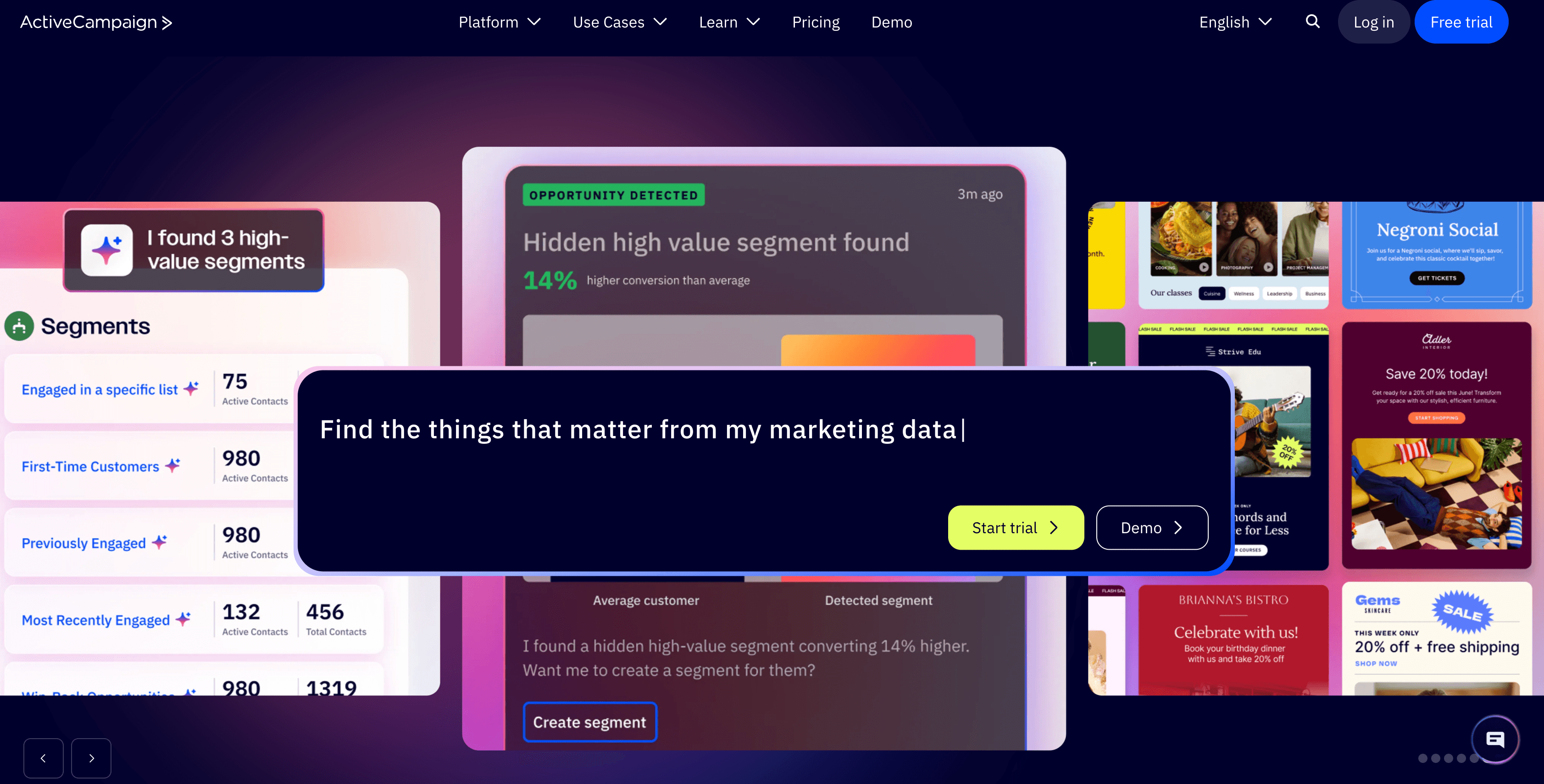 ActiveCampaign Homepage