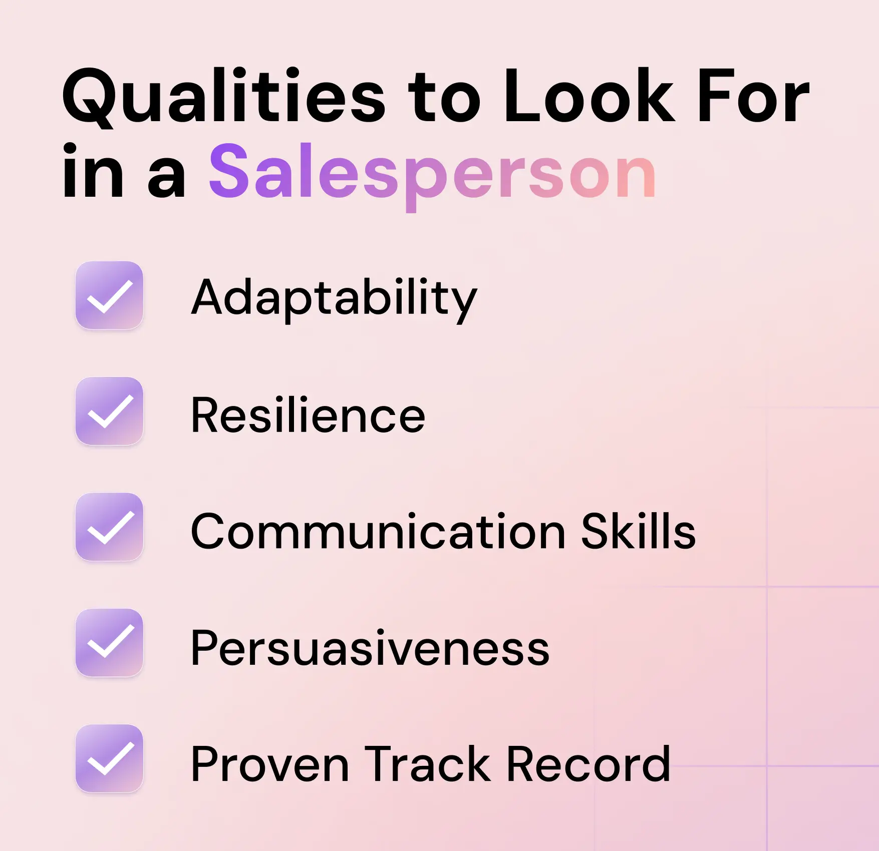 Qualities to Look for in a Salesperson