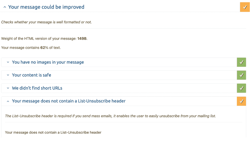 Mail Tester Feedback