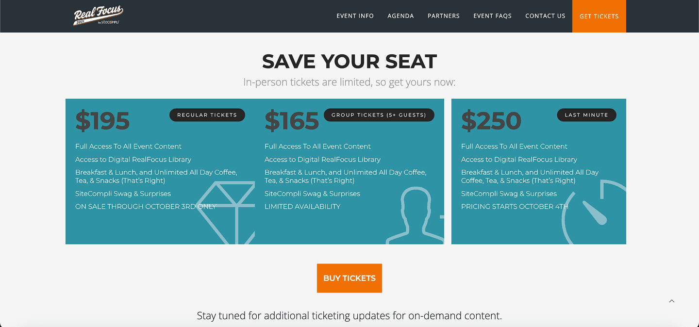 RealFocus Tiered Pricing