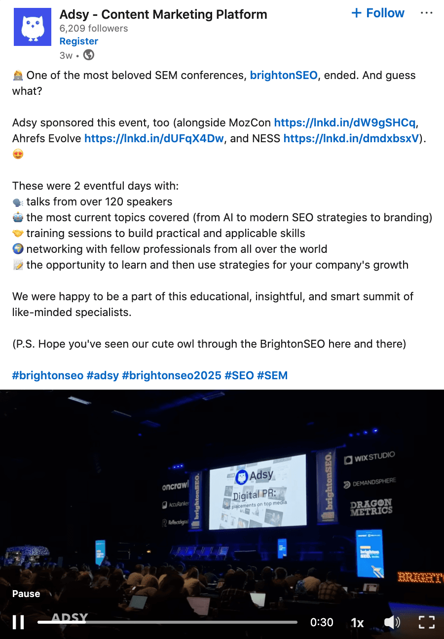 Adsy Event Sponsorship