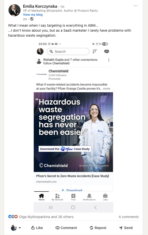 Emilia Korczynska Bad Targeting Post