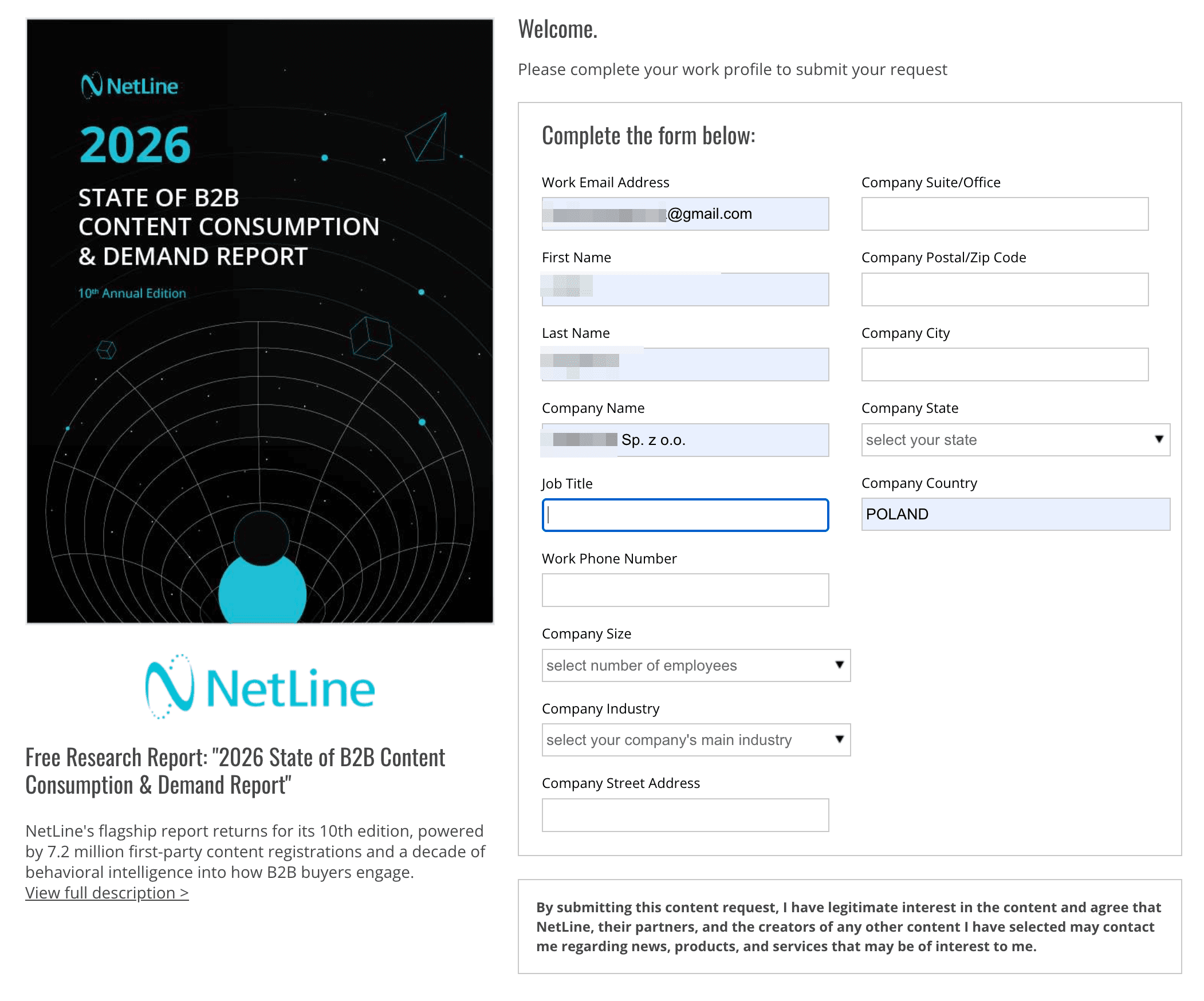 Netline gated content example