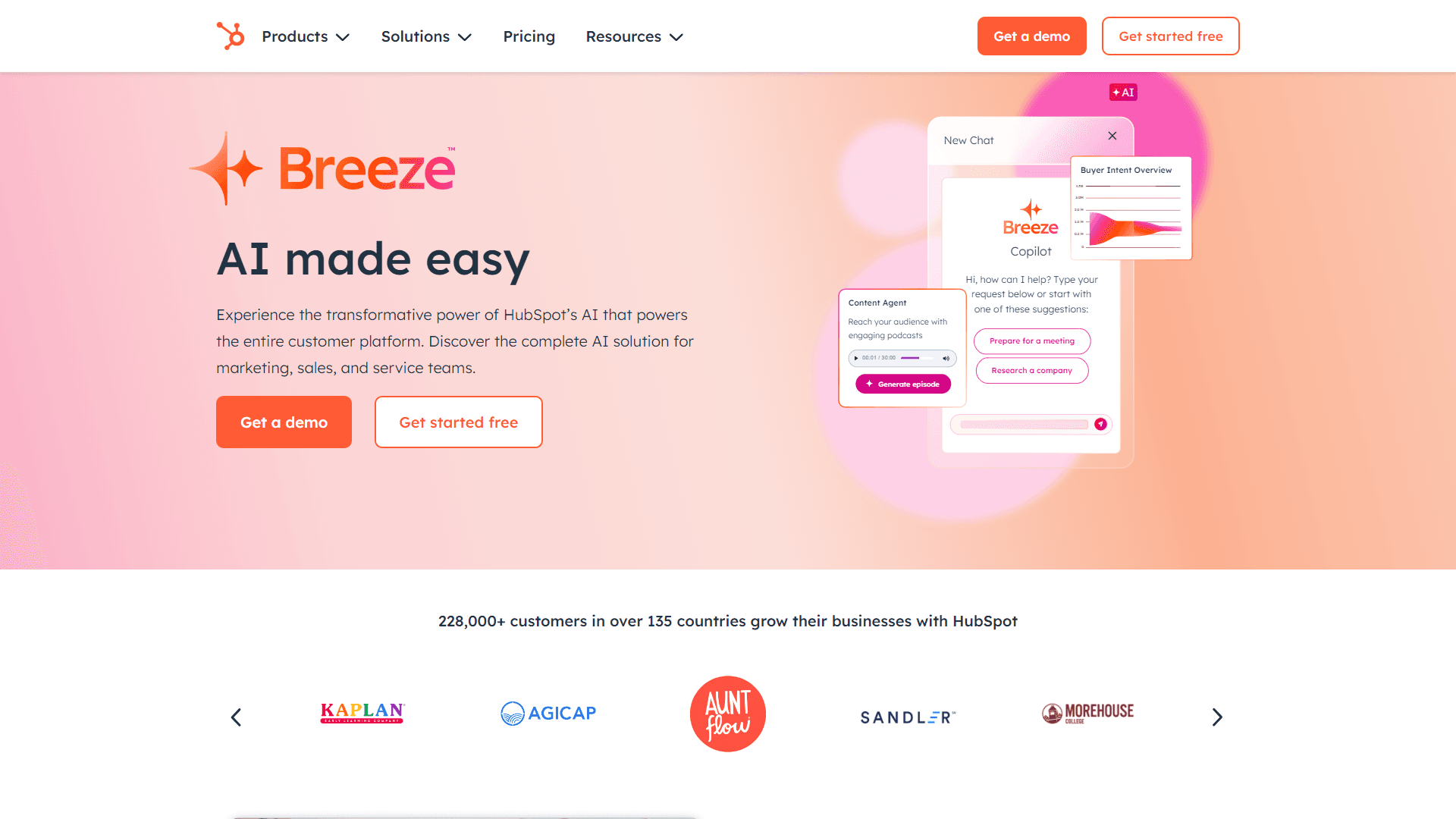 HubSpot (Breeze) Homepage