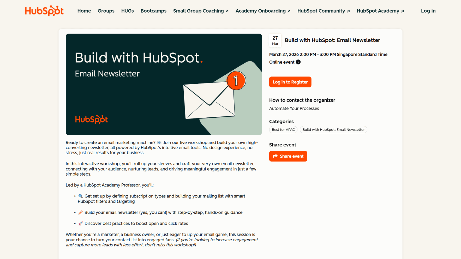 HubSpot Email Newsletter