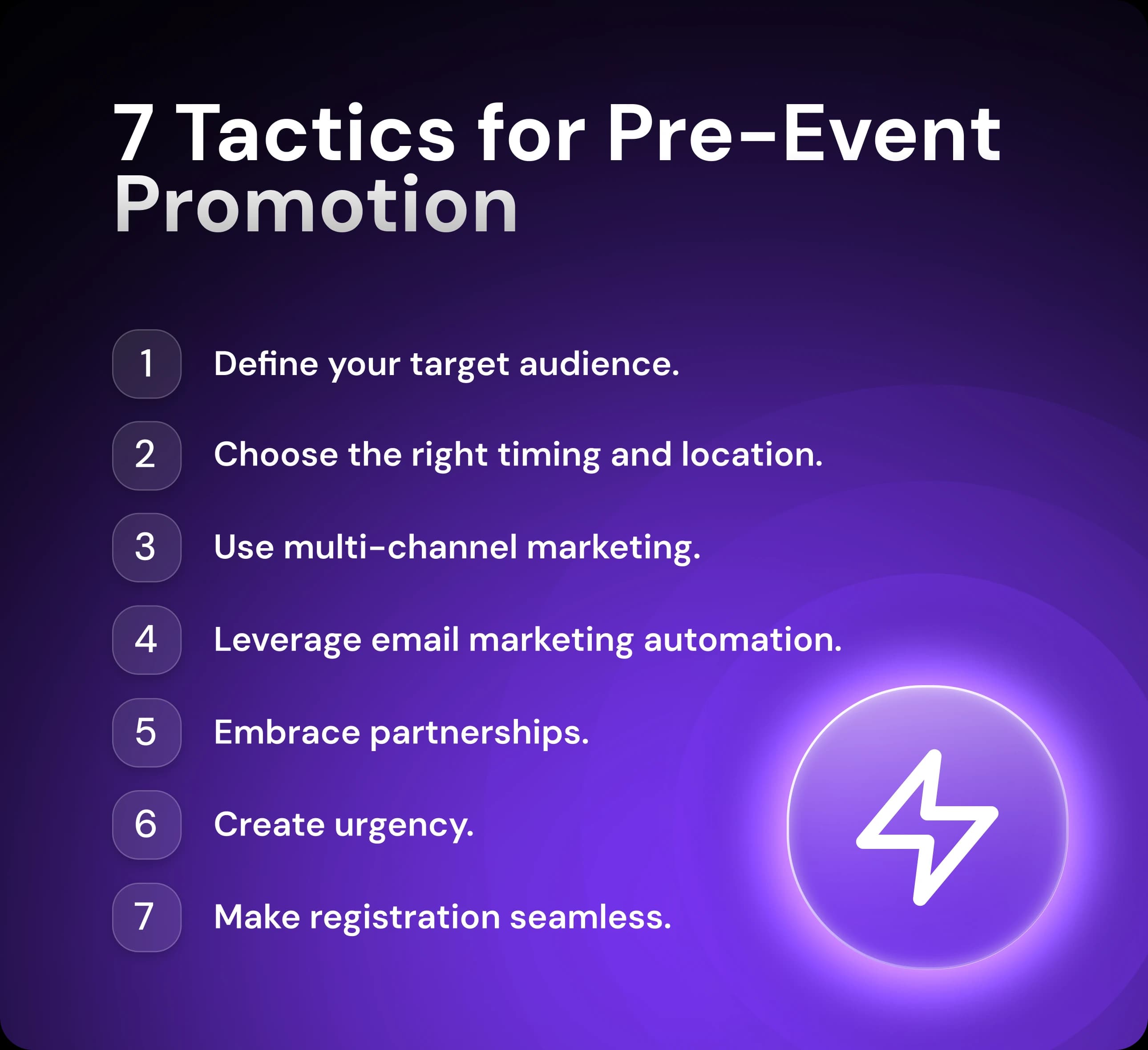 7 Tactics for Pre-Event Promotion