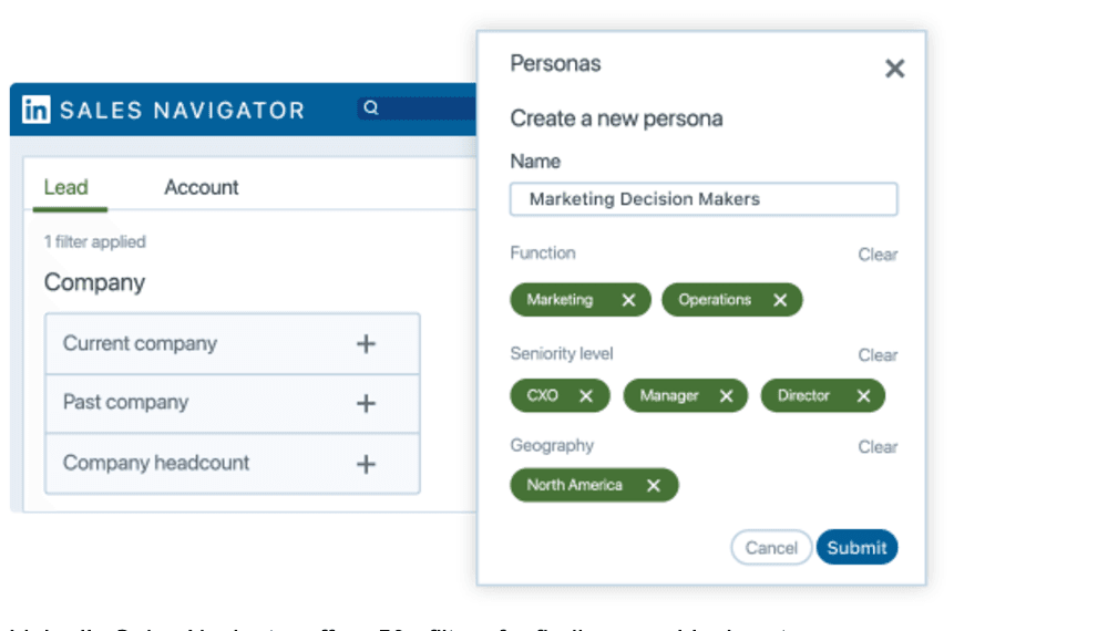 LinkedIn Sales Navigator Filter