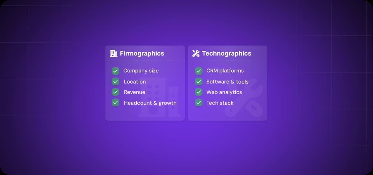 Firmographic and technographic data explained