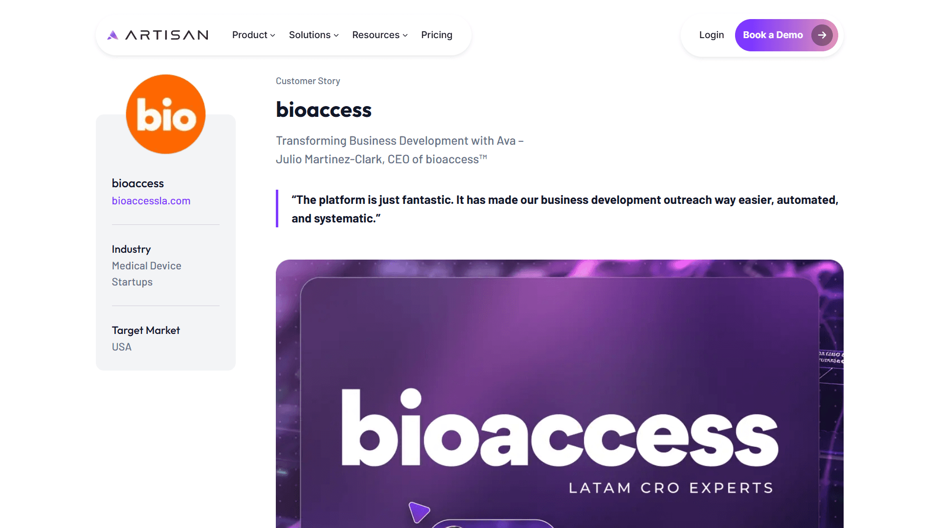 bioaccess Screenshot
