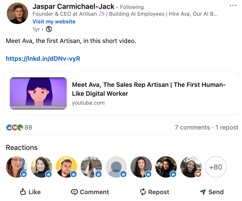 Jaspar LinkedIn Post