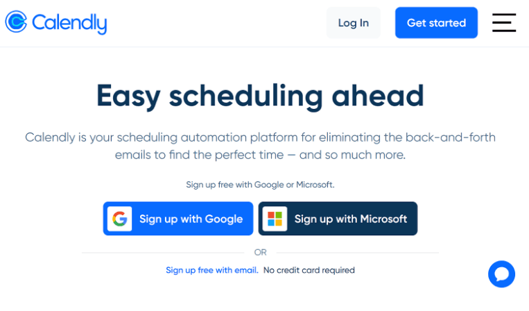 Calendy Homepage